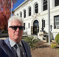 Steven standing in front of El Dorado County Courthouse